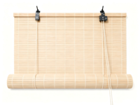 Store enrouleur en bambou naturel, écran filtrant la lumière pour patio et véranda, installation facile