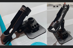 Support de canne à pêche en nylon noir avec rotation à <span class=keywords><strong>720</strong></span> degrés, peut être assemblé en position verticale et horizontale - Product Image 3