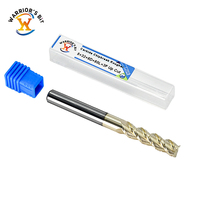 Warrior's 8mm tige carbure monobloc CNC fraises en bout 3 cannelures spirale routeur Bits chipbreaker ébauche travail du bois étain enduit OEM