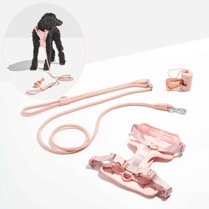 2026 Multifunction Custom Adjustable Length Handsfree Rope <b>Dog</b> Lead Nylon Crossbody Waist Big Medium <b>Dog</b> <b>Leash</b> With Handle - Product Image 3