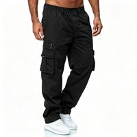 Pantalon Cargo Homme Premium Respirant Multi-Poches Confortable Taille Élastique Coupe Droite Décontractée pour Usage Quotidien – Vente en Gros