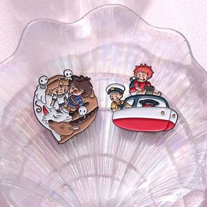 Usine en gros mignon dessin animé doux émail broches broche en métal <span class=keywords><strong>Ghibli</strong></span> Anime Collection pour noël fête nationale Halloween coulée - Product Image 3