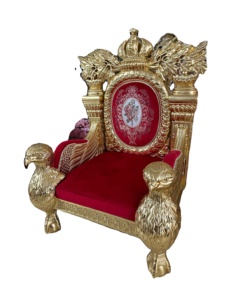 <span class=keywords><strong>Chaise</strong></span> d'hôtel de style européen, antique française, en chêne sculpté, avec rembourrage en tissu et éponge, une <span class=keywords><strong>chaise</strong></span> aigle pour la famille royale. - Product Image 1