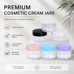 Mini Frascos Vacíos para Crema Cosmética de 5g 10g 20g, Envases de Plástico Coloridos con Tapas para Bálsamo Labial, Crema para Ojos y Loción - Product Image 1