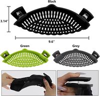 Passoire à clipser en silicone, passoire universelle réglable pour casserole, égouttoir résistant à la chaleur pour pâtes, nouilles et légumes