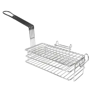 Cookmate Commercial Strainer Kitchen Accessories Rectangle Stainless Steel 3 Tier Chicken Fry Basket Deep Fried Basket