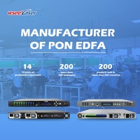 WDM amplifikatör Catv 1550nm Fiber JDSU lazer pompası ile 1550nm 4/8/16/32/64 Port EDFA WDM Fiber optik EYDFA