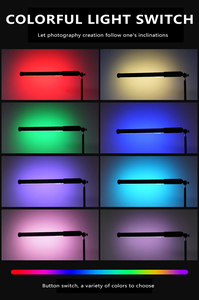 Lampe de photographie LED RVB colorée, rechargeable par USB, 360 remplissage, diffusion en direct vidéo, baguette lumineuse, bâton <span class=keywords><strong>photo</strong></span> coloré - Product Image 5