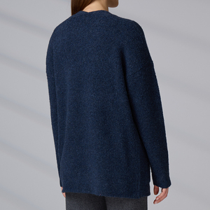 Fabricants de pulls, cardigan en tricot uni pour femmes, manteau pull à manches longues, col en V, cardigan ample - Product Image 4