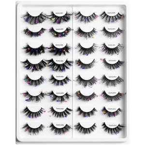 1 paire de <span class=keywords><strong>cils</strong></span> 8D 14-20MM en forme de papillon, étiquette privée, bande complète, faux <span class=keywords><strong>cils</strong></span> en vison, vente en gros, effet naturel et parfait - Product Image 4