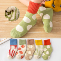 Ensemble de chaussettes pour bébé en gros, NOUVEAU 2021, chaussettes épaisses en coton peigné personnalisées pour nourrissons, chaussettes d'hiver pour enfants, tout-petits, enfants, mignonnes