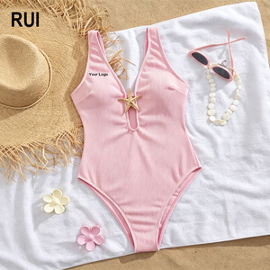 ชุดบิกินี่แฟชั่นสั่งทำพร้อมโลโก้ขายส่ง เอวสูงแบบทูพีซ สำหรับผู้หญิง ผลิตจากวัสดุรักษ์โลก ระบายอากาศได้ดี - Product Image 1