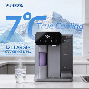 Distributeur d'eau réfrigérée intelligent grande capacité avec double réservoir de glace, purificateur de comptoir pour la maison, PU-T02 - Product Image 2