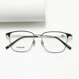 Monturas de Gafas Rectangulares de Titanio con Aro Completo, Unisex, Ligeras, Diseño de Color Sólido para Adultos, Corrección de Visión - Product Image 6