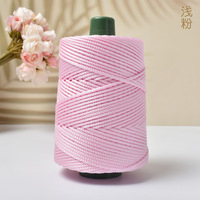 Bojay Wholesale 250g 3mm 100% Polyester Hand Knitted Hollow Thread Rope Macrame Yarn Cord for DIY Crochet