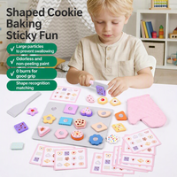 Ensemble de jouets de pâtisserie en bois pour enfants, avec plateau de cuisson, gants, spatules, cartes de recettes, jeu d'imitation, certifié CE CPC, vente en gros, OEM, personnalisable
