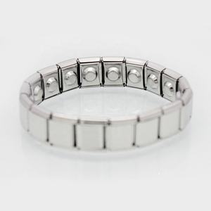 Pulsera de Eslabones Grandes Ajustable de Acero Inoxidable de 13 mm, Modular, Magnética, Plateada, Estilo Italiano, para Hombre - Product Image 4