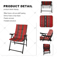 Chaise de plage pliable en fer d'extérieur, légère et portable, pour jardin, camping, pêche, atelier et chambre à coucher