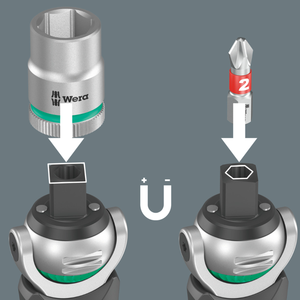 ชุดไขควงและบล็อก Wera <span class=keywords><strong>Zyklop</strong></span> Pocket 17 ชิ้น: ชุดอุปกรณ์อเนกประสงค์ขนาดกะทัดรัด พร้อมด้ามขันแบบมีเฟือง ไขควง และบล็อก สำหรับการขันยึดแบบพกพา - Product Image 4