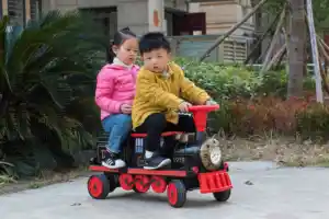 Electric Toy Train Children Ride On Car Chidren Vehicle Multiplayer Removeable Carriage For 3-8 Years