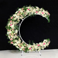 Arche de Cérémonie de Mariage en Fer Forgé, Support Monopoteau pour Arche de Ballons, Décoration Lavable pour Scène d'Événement et Guide de Route