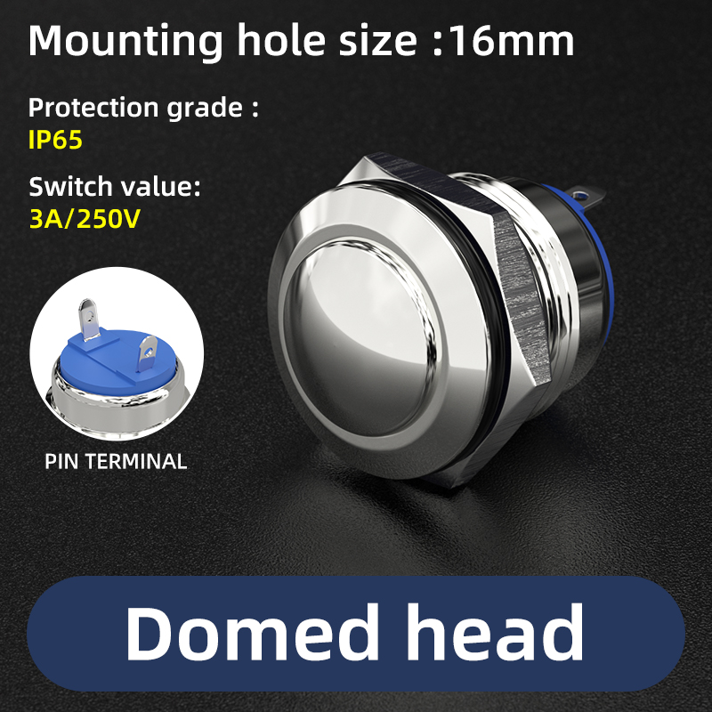 16MM 3A/250V Domed head Pins terminal