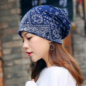<span class=keywords><strong>Bonnet</strong></span> <span class=keywords><strong>chimio</strong></span> ample et décontracté en coton 100 % avec logo personnalisé, motif cachemire bohème chic, broderie à la main, pour hommes et femmes - Product Image 4