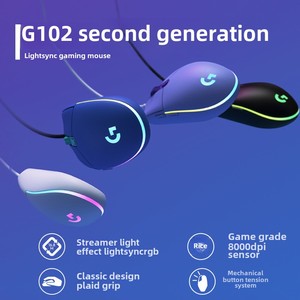 For Logitech G102 <strong>Second</strong> Generation RGB Lighting Wired <strong>Gaming</strong> Mouse Ergonomic Design for Right-<strong>handed</strong> PUBG LOL FCC <strong>PC</strong> Laptop - Product Image 2