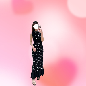 Bettergirl nuova moda autunno e inverno nuovo temperamento francese nero dimagrante abito in maglia <span class=keywords><strong>senza</strong></span> <span class=keywords><strong>maniche</strong></span> - Product Image 4