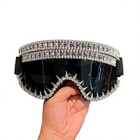 Nouvelles lunettes de sécurité bleues pour enfants, style punk avec rivets, verres polarisés, anti-poussière, grande monture, rembourrage en éponge pour le cyclisme