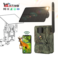Caméra de surveillance Wistino 24/7 avec carte SIM 4G, alimentée par panneau solaire, pour élevage de volailles, poulailler, chasse