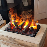 Cheminée Électronique Moderne Wi-Fi à LED avec Effet Flamme, Briques Artificielles, Vapeur d'Eau, Brume, Vapeur de Foyer, Cassette 3D, Effet Vapeur d'Eau