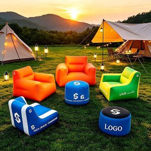 Otomana Inflable Portátil con Impresión Personalizada, Taburete Inflable Hermético para Ferias Comerciales, Exhibiciones, Stands y Salas de Espera - Product Image 1