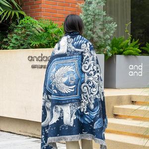 More Soft 100% Polyester Jacquard <strong>Woven</strong> <strong>Blanket</strong> <strong>Custom</strong> Design for Picnic with Comfortable Tapestry <strong>Blanket</strong> - Product Image 3