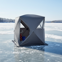 Tente de sauna thermique pour la pêche sur glace Warmfire, en Oxford 600D, triple couche, imperméable, thermique, une chambre, montage rapide et automatique