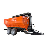 Boîte de livraison de foin à deux axes pour tracteur à pied Chariot élévateur à grain Remorque agricole à 4 roues