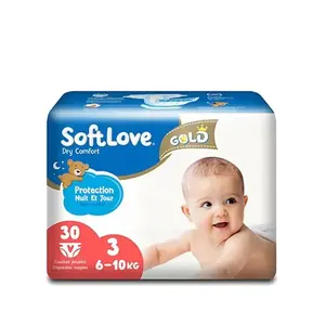 Softlove Premium kuru yüksek emicilik bebek bezi tek kullanımlık bebek bezi toptan tedarikçisi