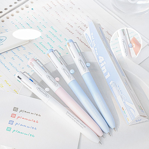 1 Caja de Bolígrafos de <span class=keywords><strong>Gel</strong></span> <span class=keywords><strong>4</strong></span> en 1, <span class=keywords><strong>Bolígrafo</strong></span> Multicolor con Botón de Presión, <span class=keywords><strong>Bolígrafo</strong></span> de <span class=keywords><strong>Gel</strong></span> de <span class=keywords><strong>4</strong></span> <span class=keywords><strong>Colores</strong></span> y 0.5 mm para Tomar Notas y Resaltar - Product Image 1