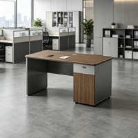 Bureau de direction avec tiroir épaissi, table de travail combinée pour employés, bureau de 1,2 m, luxe moderne minimaliste, en PVC