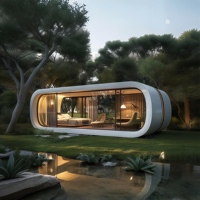 KT Apple Capsule House Design Glamping Pods Serres préfabriquées pour conteneur de logement extérieur unique