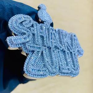 Lujo personalizado 4.80Ct Moissanite Skull colgante 14K oro amarillo plateado plata esterlina princesa corte personalizado letra Hip-hop - Product Image 2