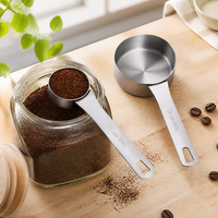 Tasse à mesurer en acier inoxydable Harmony, 1/3 tasse (80 ml | 2.7 oz | 80 cc) 30ml tasse à mesurer en métal pour la cuisine et la pâtisserie