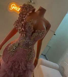 <span class=keywords><strong>Abiti</strong></span> da ballo <span class=keywords><strong>lunghi</strong></span> rosa personalizzati <span class=keywords><strong>con</strong></span> <span class=keywords><strong>spacco</strong></span> <span class=keywords><strong>laterale</strong></span>, lussuosi <span class=keywords><strong>abiti</strong></span> da sera africani a sirena per ragazze nere <span class=keywords><strong>con</strong></span> fiori 3D e ruches <span class=keywords><strong>con</strong></span> perline - Product Image 2