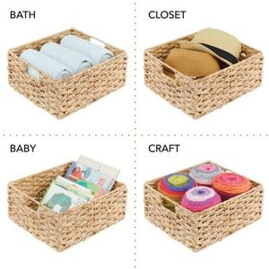 Cestas de Pared Tejidas a Crochet para Bebés, Estilo Moisés, para Organización, 15x15, Diseño Moderno, para Lavandería, Despensa, Bolsa de Lino, Tejido Mediano - Product Image 4