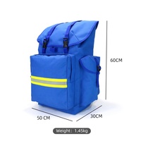 Sac de Secours Kit de Sécurité Incendie Sac à Dos de Survie Secours en Cas de Catastrophe Sac Médical avec Sangle Réfléchissante pour Pompier, Maison