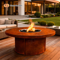 Foyer au propane personnalisé en acier corten pour l'extérieur, foyer au propane en acier corten, foyer au gaz en acier corten