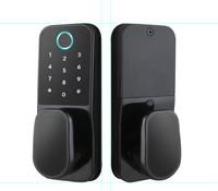 Cerradura Inteligente TTlock Cloud para Hogar, Hotel u Oficina, de Aleación de Zinc con Huella Dactilar y Código, para Puertas de Madera/Acero Inoxidable