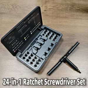 Multi-Purpose Ratchet <b>Screwdriver</b> Set 24 In 1 With Phillips Bit And Anti-Slip Handle For Diy Repair - Product Image 5