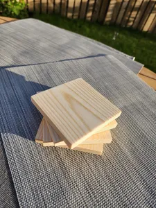 Elegant Wooden Coaster Set with Smooth Sturdy Heatproof Non Slip Base Perfect for <b>Table</b> Protection in Home <b>Bar</b> Restaurant Use - Product Image 2