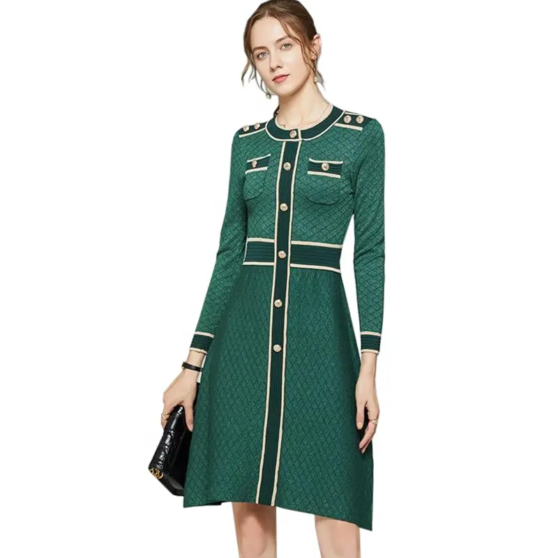 الشركة المصنعة تريكويت مخصص النعناع الأخضر حزام أنيق كاجوال صوف كلاسيكي ملابس نسائية محبوكة